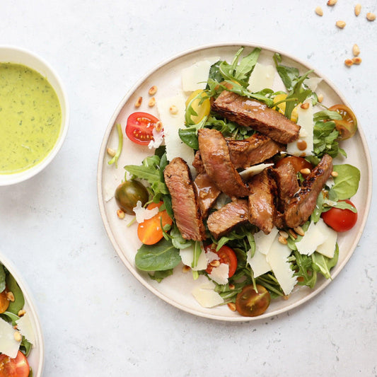 LATE SPRING SIRLOIN SALAD WITH A TANGY CHIMICHURRI DRESSING - DukesHill