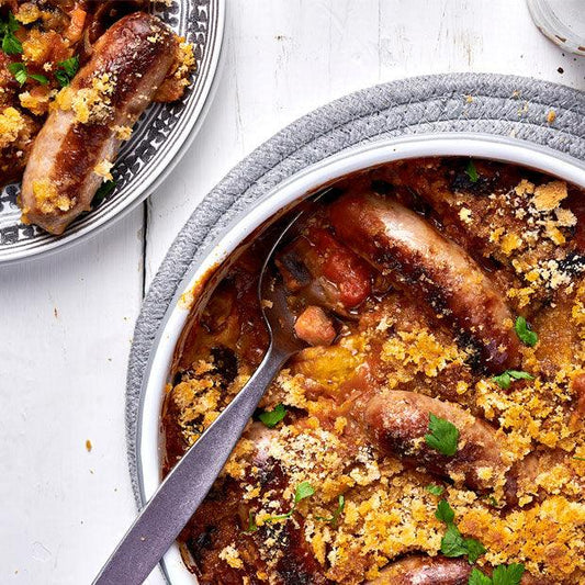 SAUSAGE, AUBERGINE & TOMATO GRATIN - DukesHill