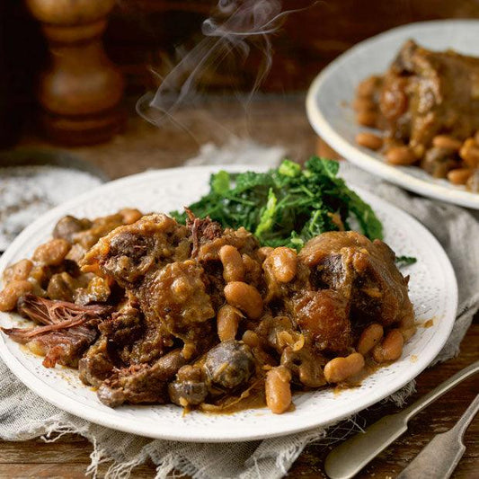 OXTAIL STEW WITH MUSHROOMS & CANNELLINI BEANS - DukesHill