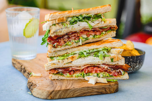 chicken and bacon club sandwich