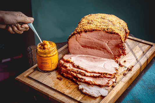 Marcus Bean’s Ham with Boxing Day Chutney Glaze with Nut Crust