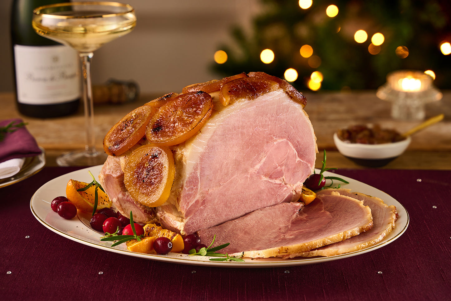 Half Boneless Candied Orange & Honey Glazed Christmas Ham