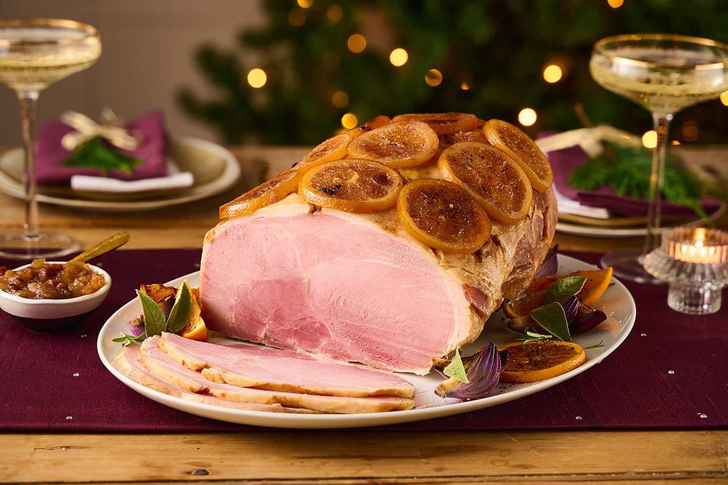 Whole Boneless Candied Orange & Honey Glazed Christmas Ham