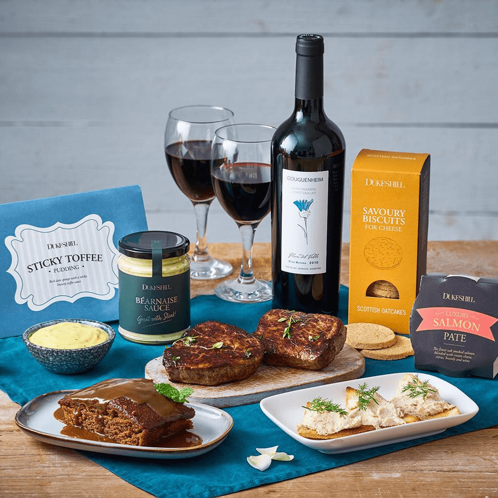 Dine in Fillet Steak, Sticky Toffee Pudding & Red Wine