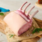 uncooked french trimmed rack of pork