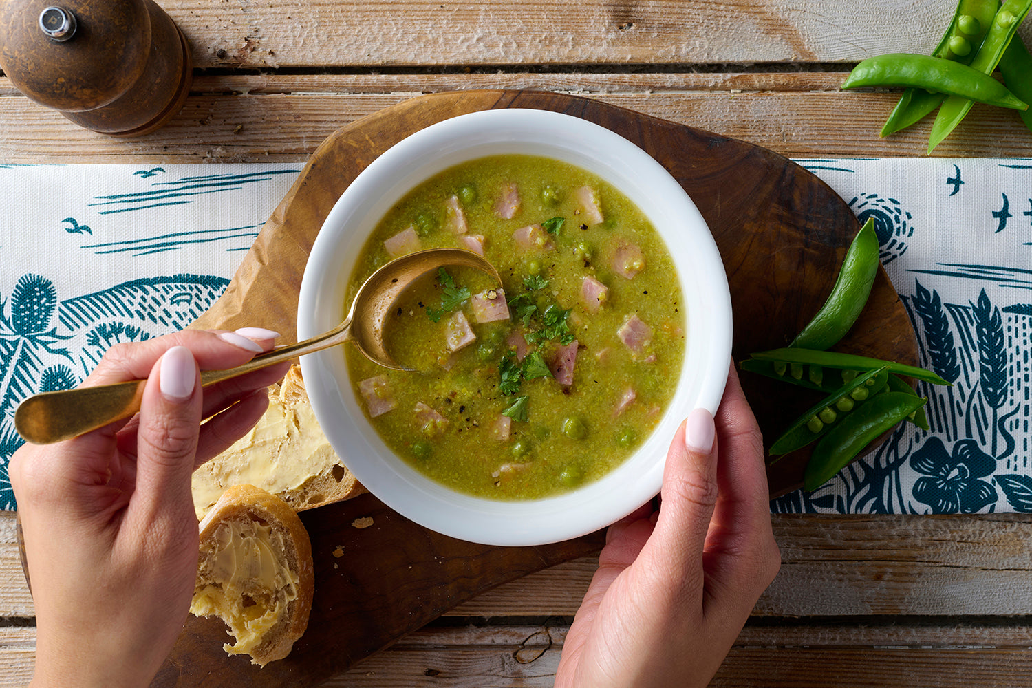 Garden Pea & Wiltshire Ham Soup x2