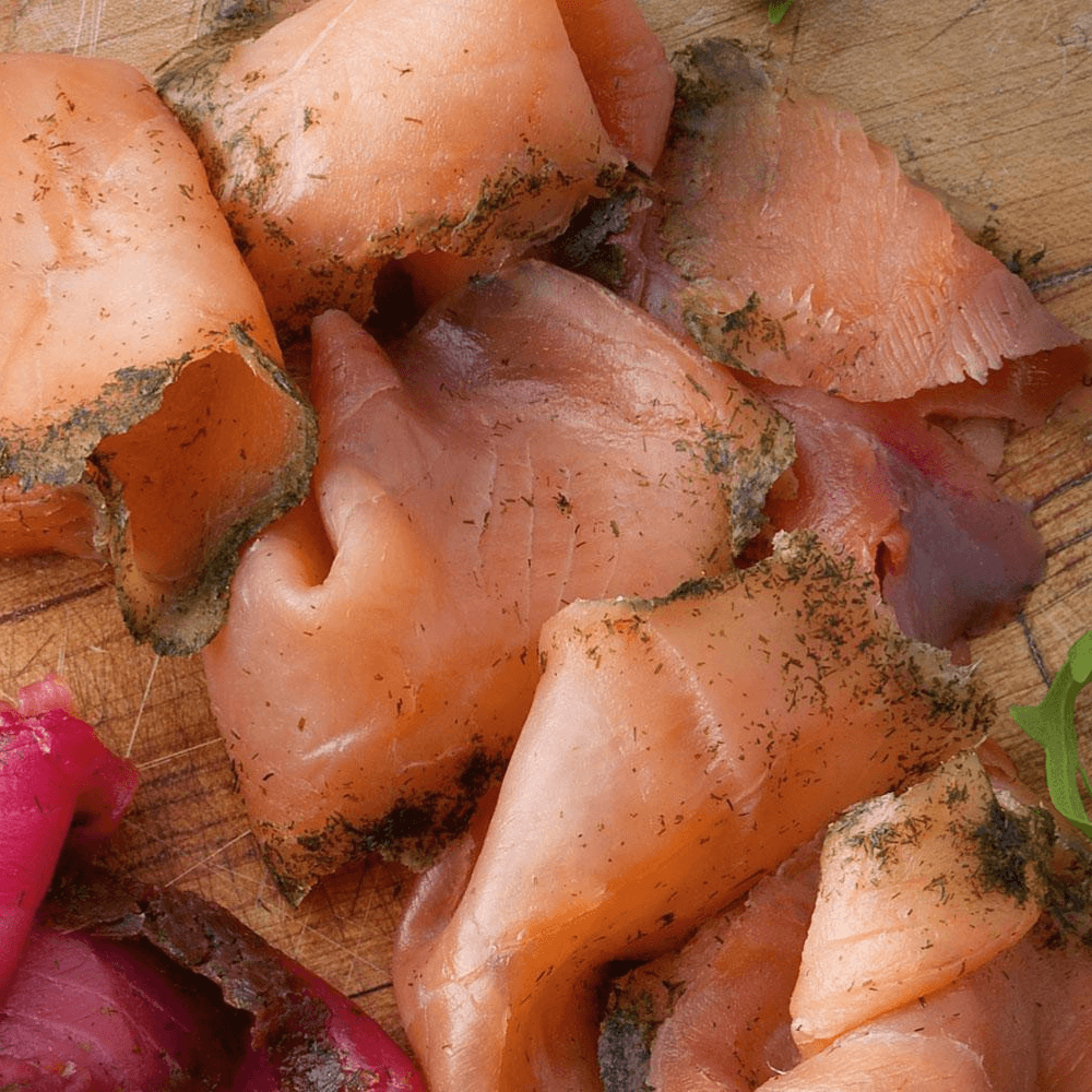 Sliced Gravadlax Side