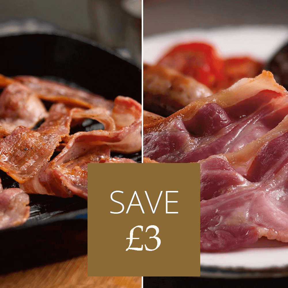 Unsmoked Back & Streaky Bacon Selection (4 packs)