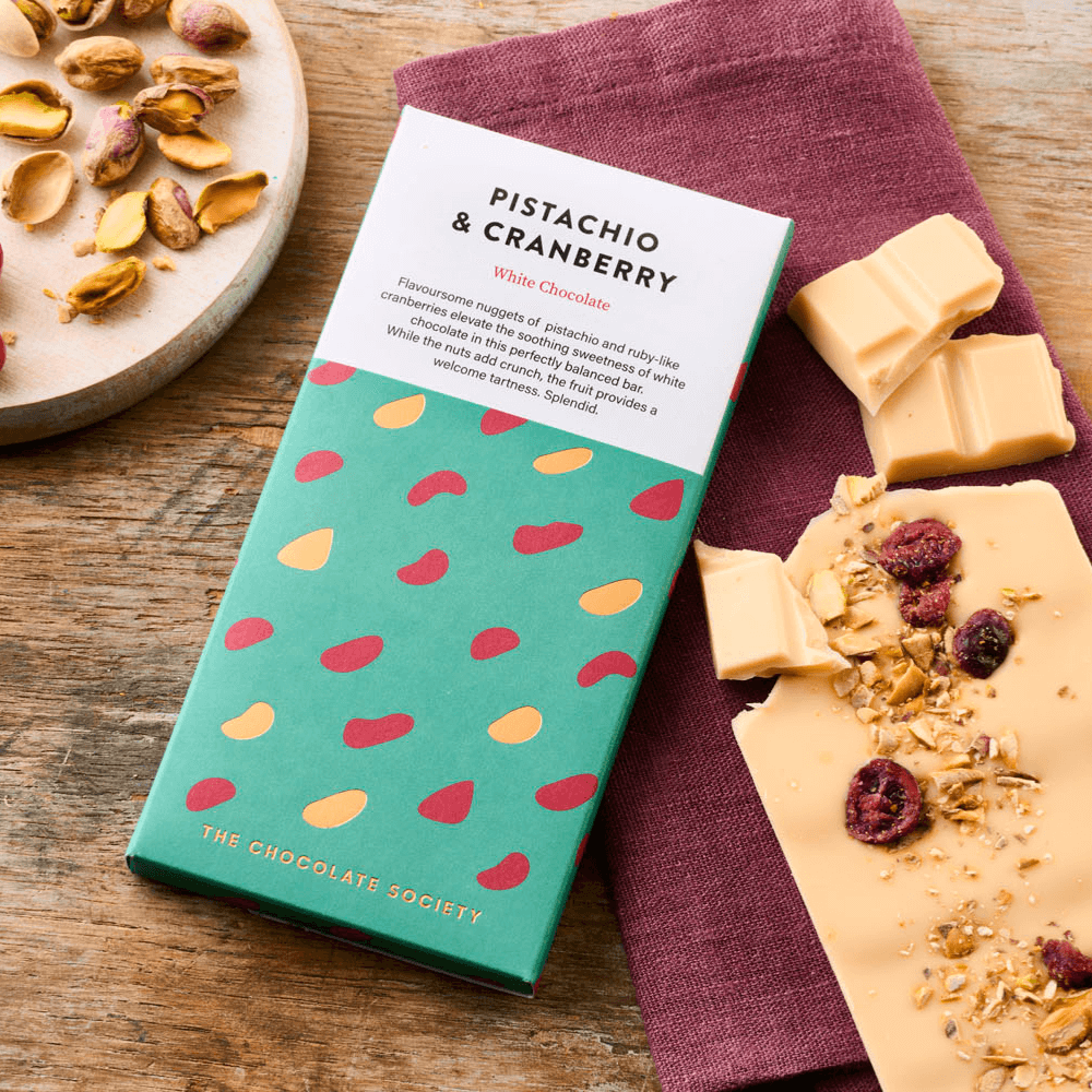 Pistachio & Cranberry White Chocolate Bar